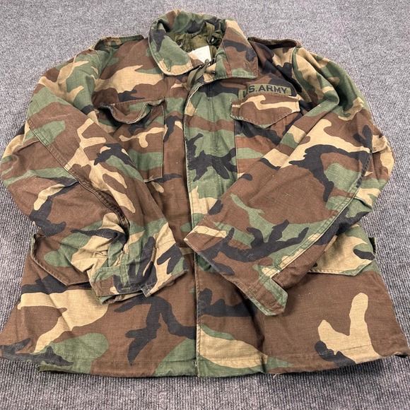 Lakeview Sportswear Co. Inc. Other - Vintage M65 US Army Coat Military Field Cold Weather L Woodland Camo Lined
